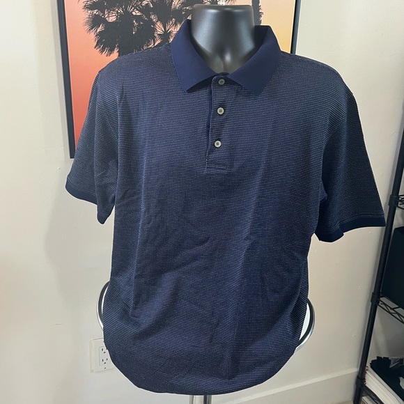 Jos. A. Bank Other - SOLD JOS A BANKS Leadbetter Golf Navy Polkadot Polo Shirt Sz L